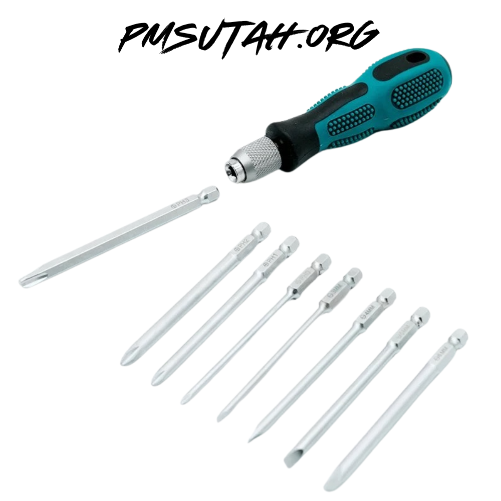 8 In 1 Motorcycle Screwdriver Set Tools Kit Case Magnetic Slotted Bit - PMSUTAH