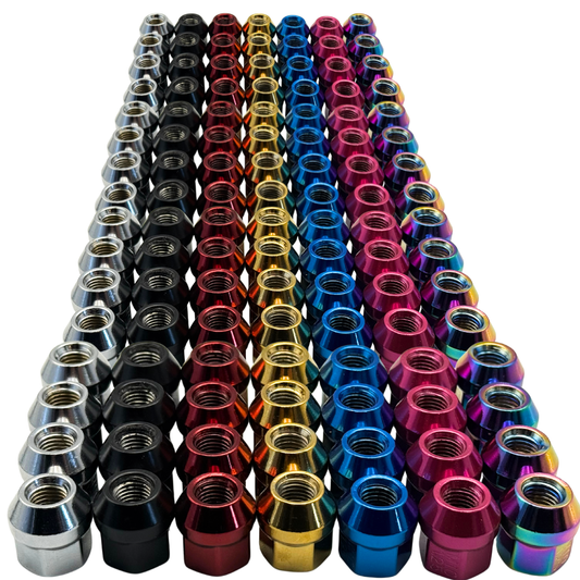 16 Pack M10x1.25 Open End Spline Colored ATV UTV Lug Nuts