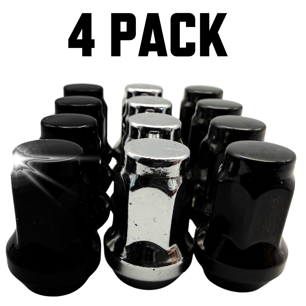 4 Pack 3/8-24 Tapered Acorn Colored Polaris RZR Ranger Lug Nuts