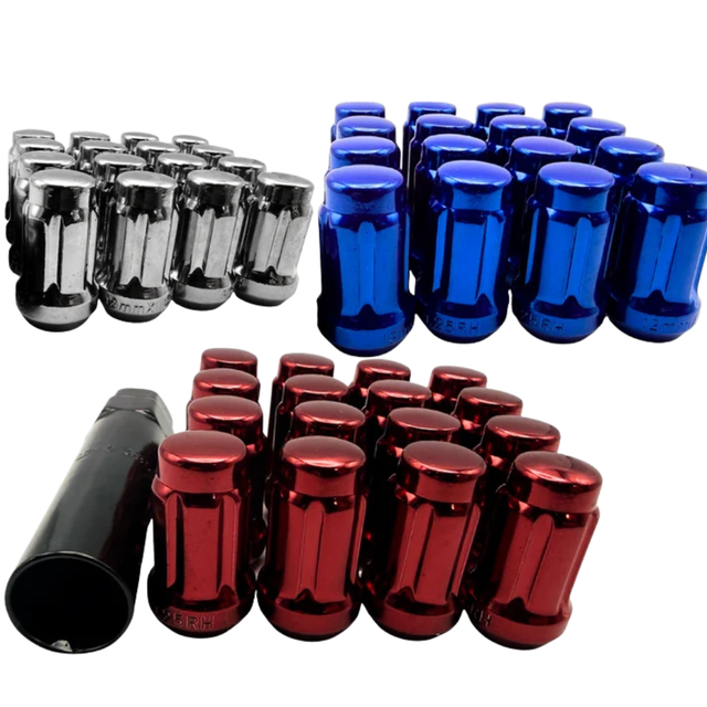 16er Pack M12x1.25 Konische Spline Farbige ATV UTV Radmuttern mit Schlüssel