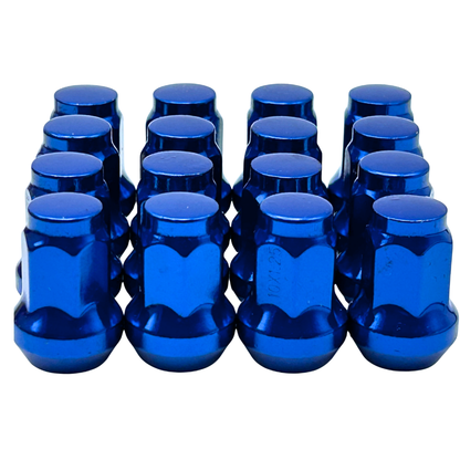 16 Pack Closed End Tapered 10mmx1.25mm Lug Nuts COLORED LUGNUTS Bulge, Red, Black, Blue, Gold, Pink, Chrome, or Multi