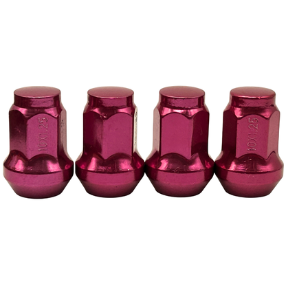 4 Pack Closed End Tapered 10mmx1.25mm Lug Nuts COLORED LUGNUTS Bulge, Red, Black, Blue, Gold, Pink, Chrome, or Multi (Copy)
