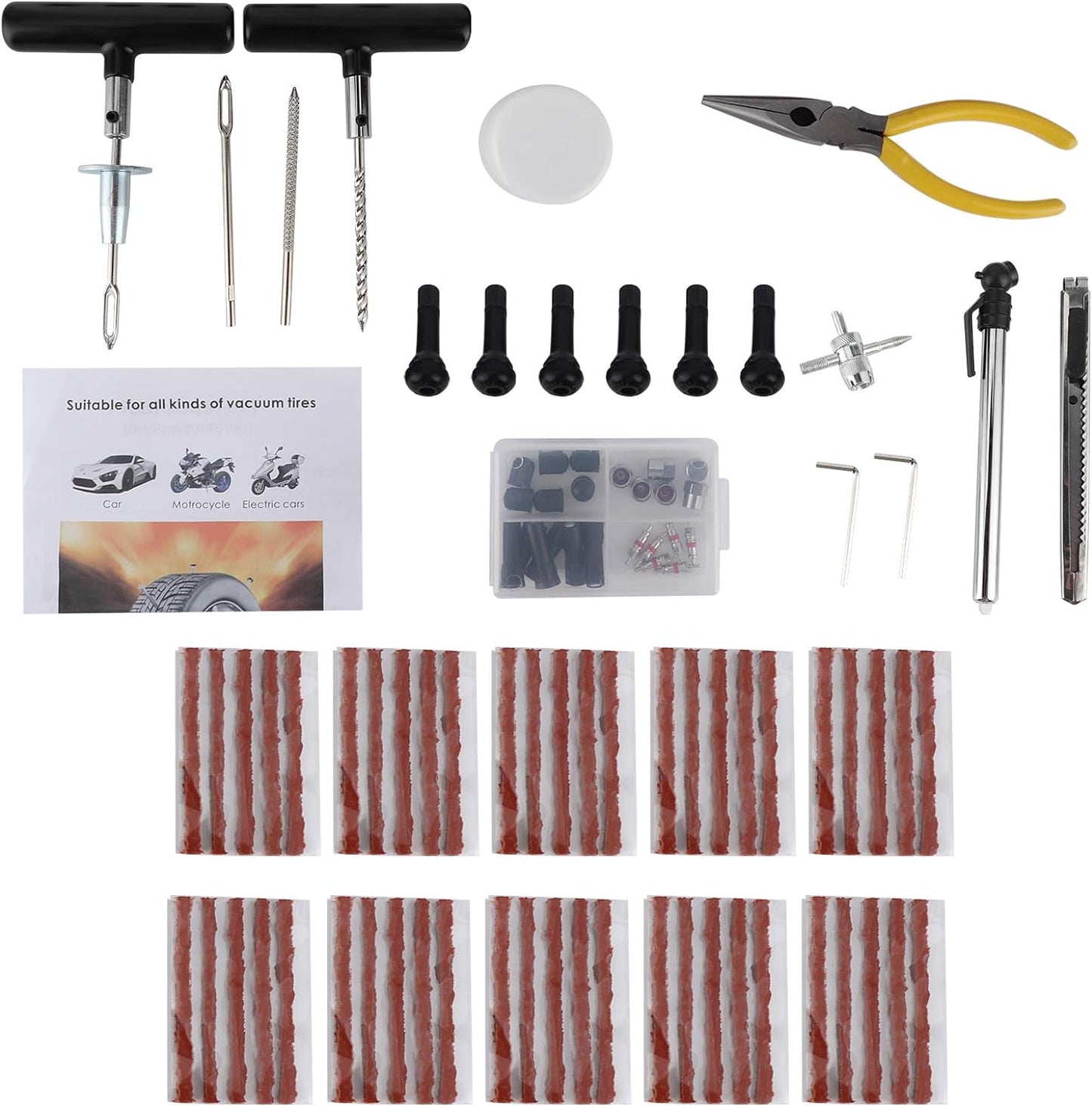 93 PC Emergency Tire Repair Kit Tool Set - PMSUTAH