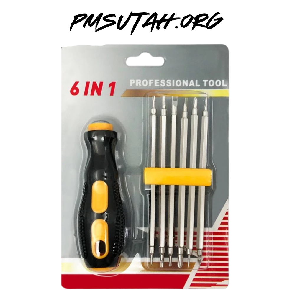 6 in 1 Compact Bike Multi Function Screwdriver Bit Set - PMSUTAH