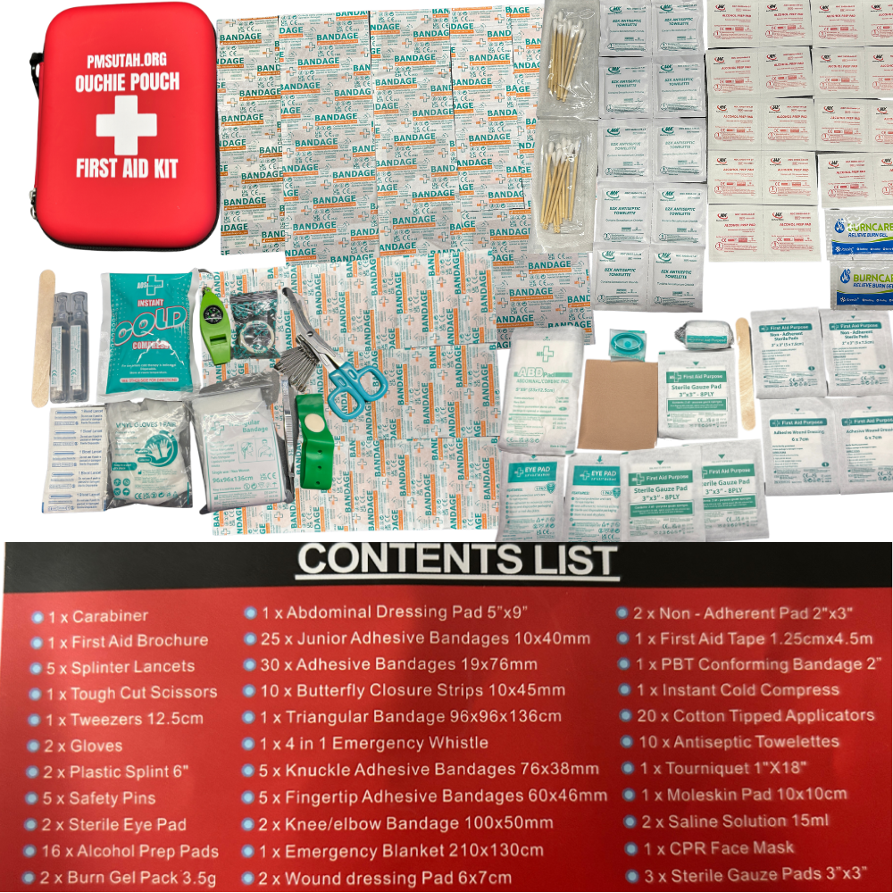 Ouchie Pouch First Aid Kit Med Pack Medical Emergency Trauma Bag Survival Box Pouch Portable - PMSUTAH