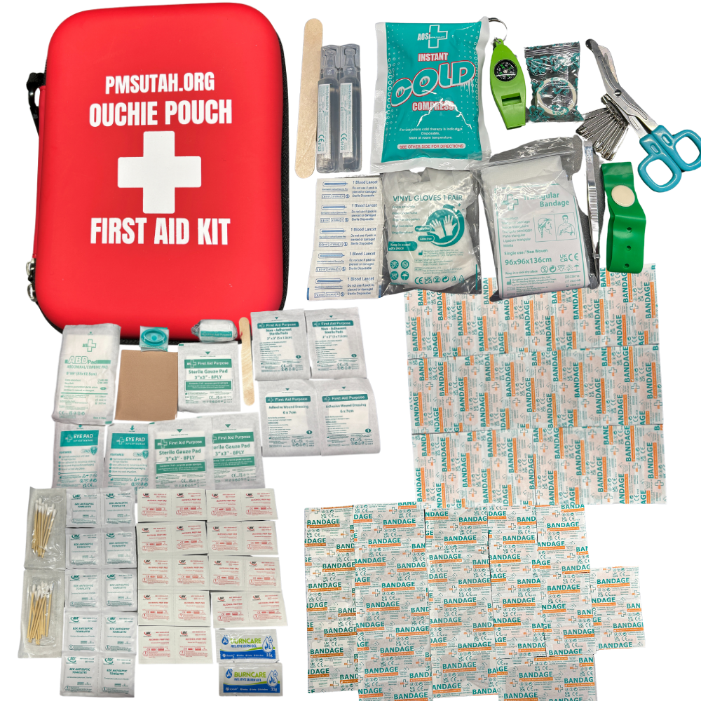 Ouchie Pouch First Aid Kit Med Pack Medical Emergency Trauma Bag Survival Box Pouch Portable - PMSUTAH