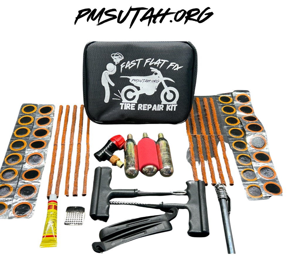 Large Fast Flat fix Tire Tube Repair Kit for ATV Motorcycle UTV - PMSUTAH