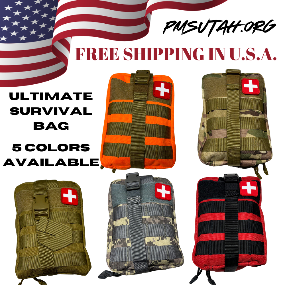 Emergency Survival Kit Bag First Aid Military Camping Trauma Case Medical Hiking - PMSUTAH