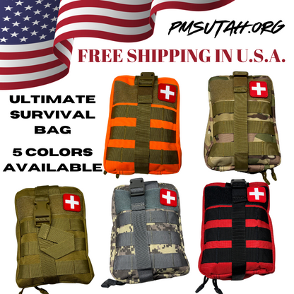 Emergency Survival Kit Bag First Aid Military Camping Trauma Case Medical Hiking - PMSUTAH