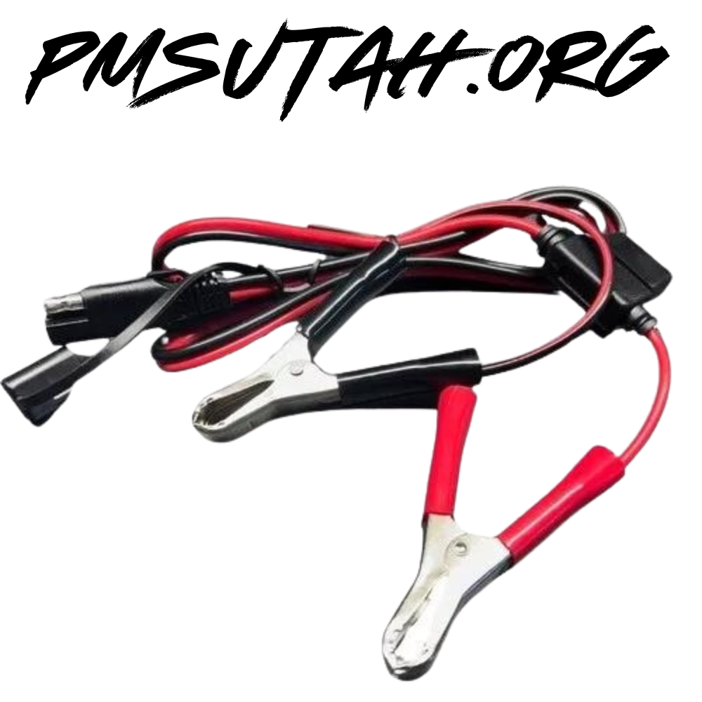 Alligator Clip Battery Charger Cord Cable Plug In Adaptor Tender Quick Disconnect ATV UTV SXS - PMSUTAH