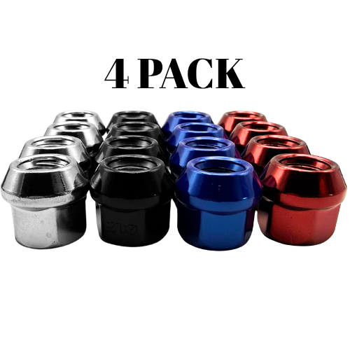 4 Pack M12x1.25 Open End Spline Chrome ATV UTV Lug Nuts