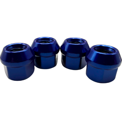 4 Pack M12x1.25 Open End Spline Chrome ATV UTV Lug Nuts
