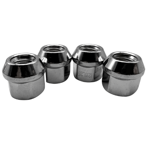 4 Pack M12x1.25 Open End Spline Chrome ATV UTV Lug Nuts