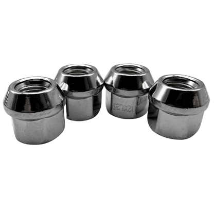 4 Pack M12x1.25 Open End Spline Chrome ATV UTV Lug Nuts