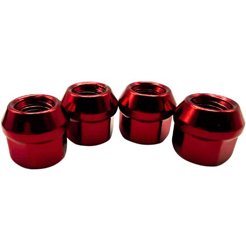 4 Pack M12x1.25 Open End Spline Chrome ATV UTV Lug Nuts