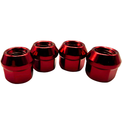 4 Pack M12x1.25 Open End Spline Chrome ATV UTV Lug Nuts