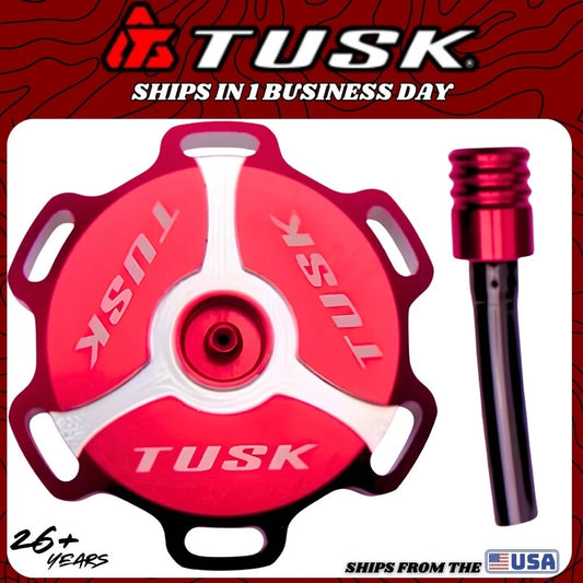 Red Tusk aluminum fuel tank cap, MPN 1030020055.
