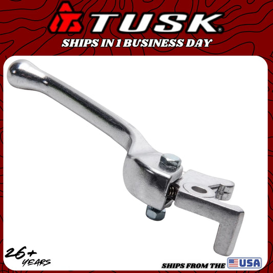Silver Tusk aluminum brake lever with black grip, MPN 1166210021.