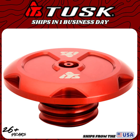 Tusk red billet aluminum gas cap MPN 1030020069