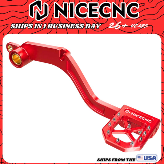 NICECNC red aluminum rear brake pedal lever, 3111070801