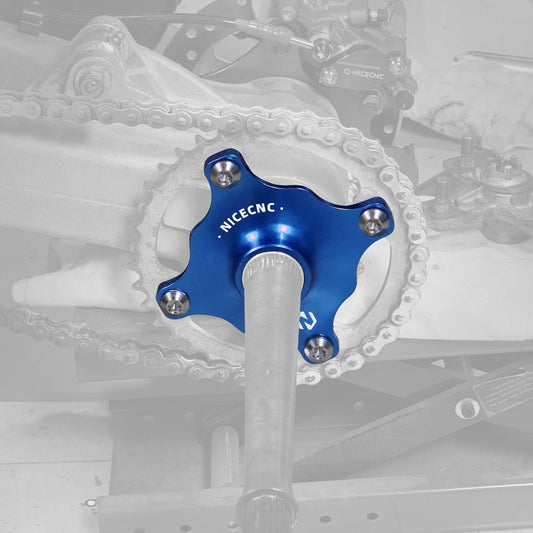 Blue NICECNC rear sprocket housing for Yamaha Raptor 700, OEM reference 1PE-F5386-00-00